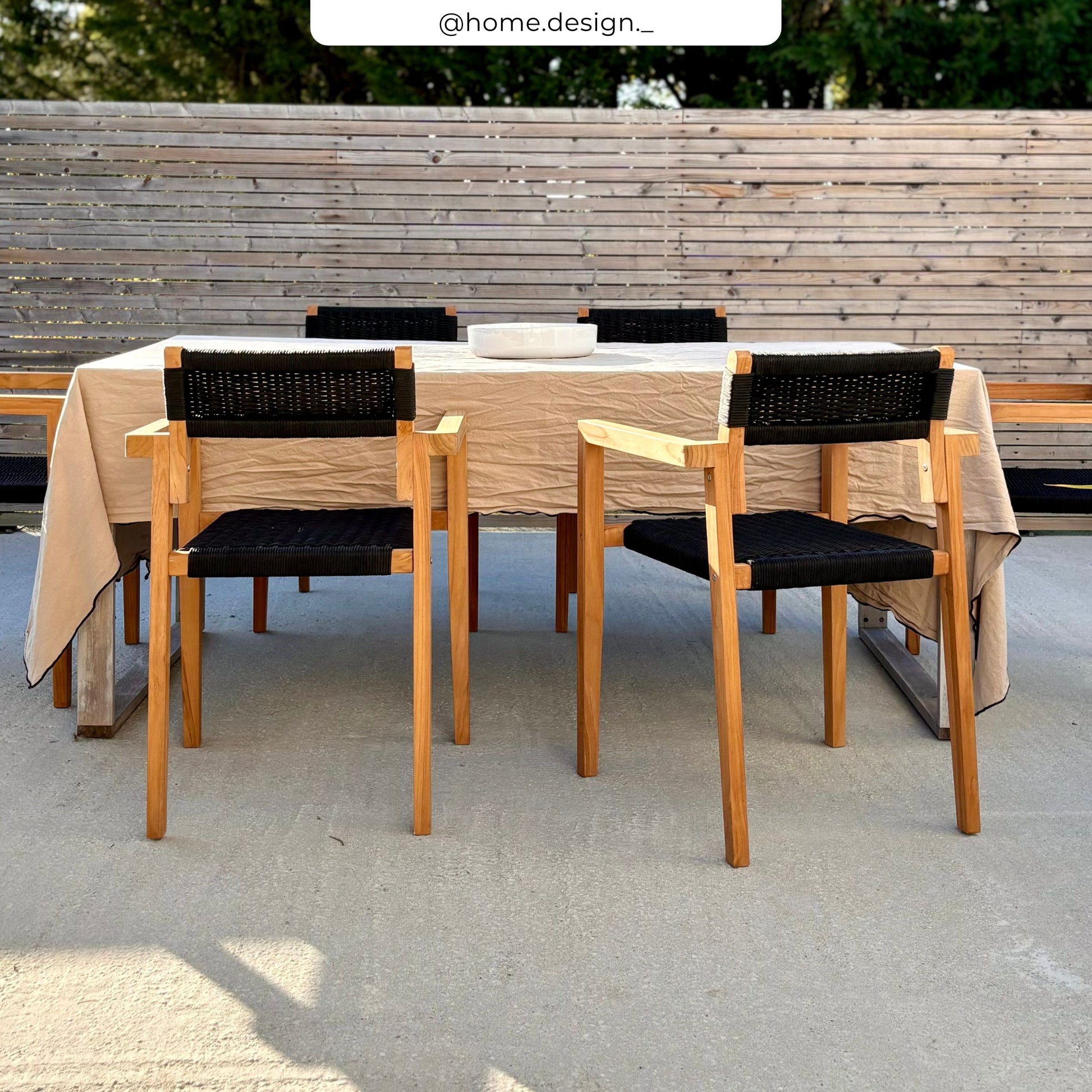 2 chaises de jardin kapua bois et noir