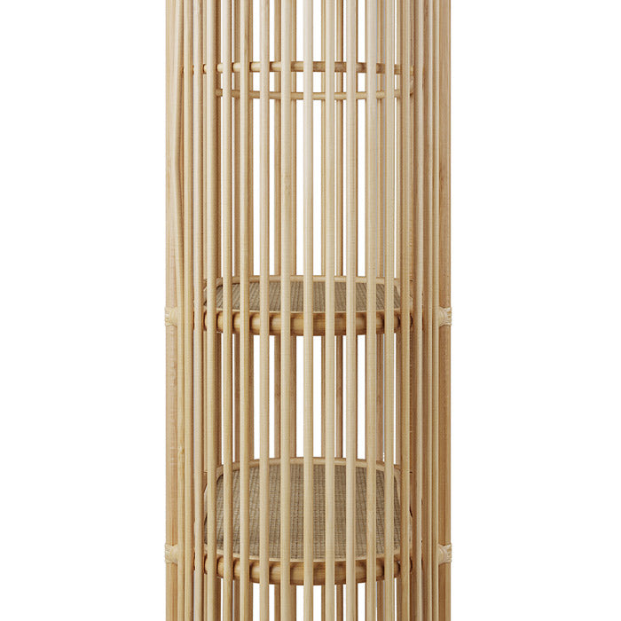 achat bibliotheque marthe en rotin naturel avec plusieurs etageres