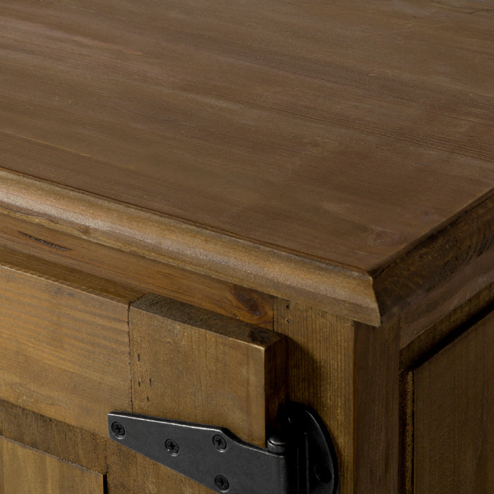 achat buffet en bois details metal indus