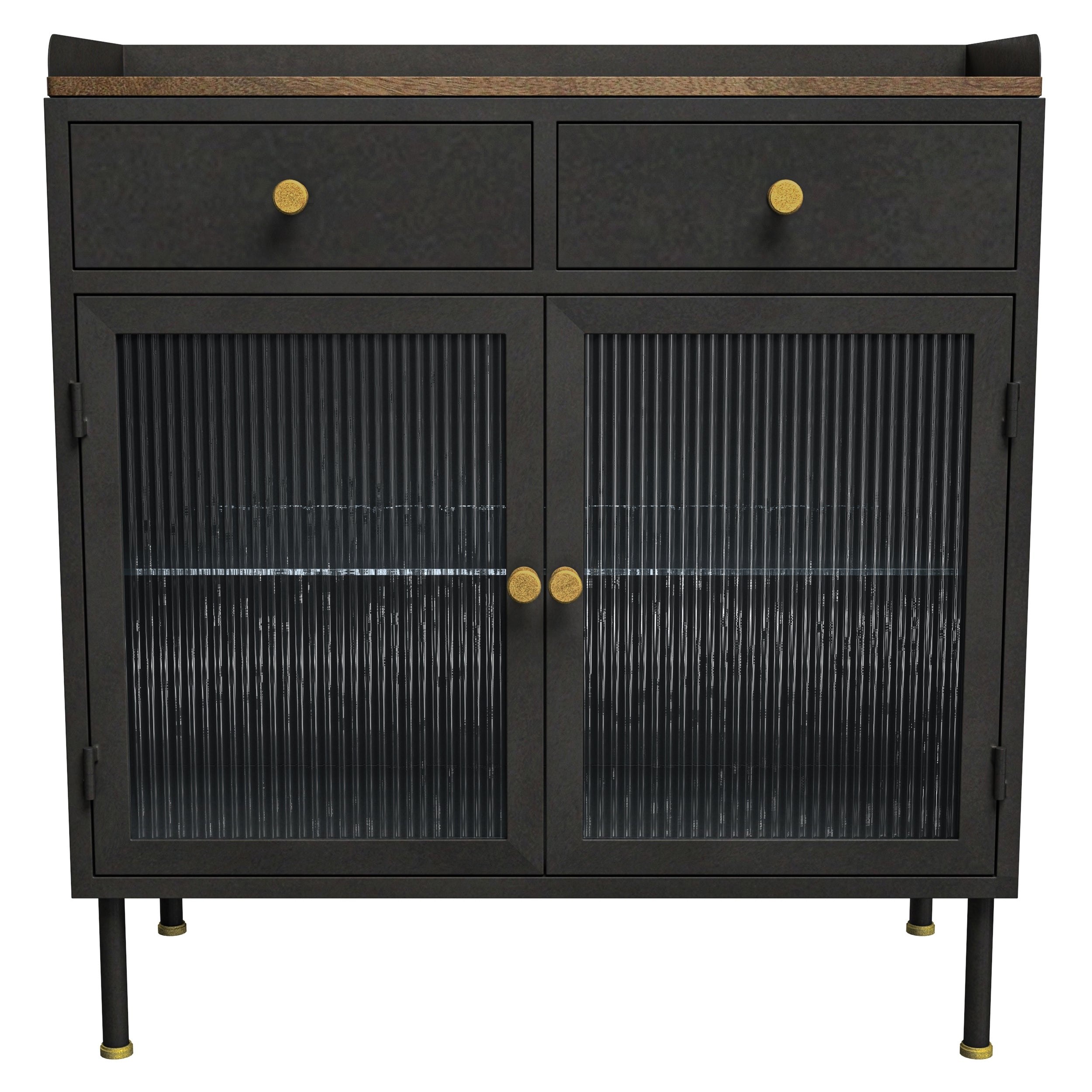 achat buffet en metal noir