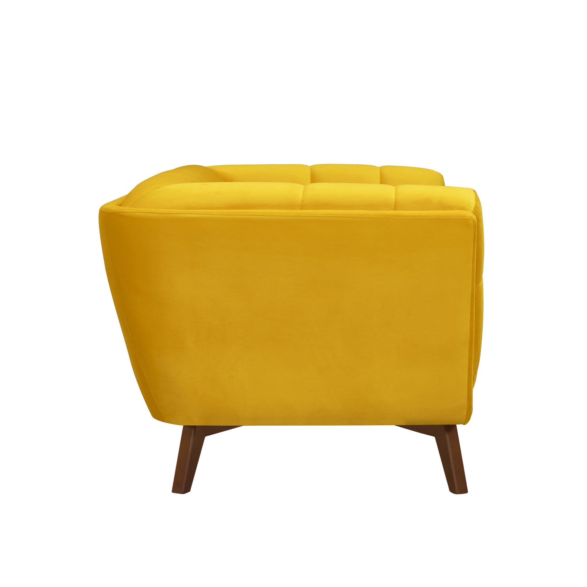 achat canape 2 places jaune pieds bois