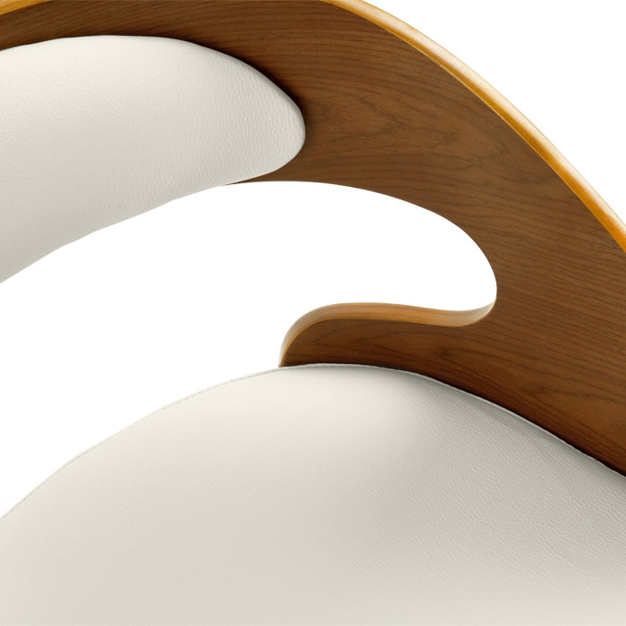 achat chaise a roulette creme et bois