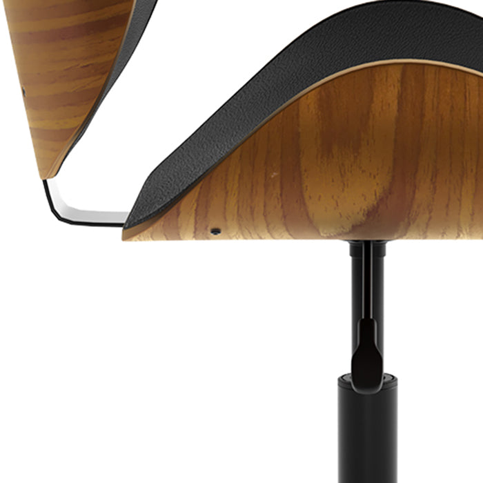 achat chaise bureau noire rembourr_e et pivotante en pu hauteur assise reglable