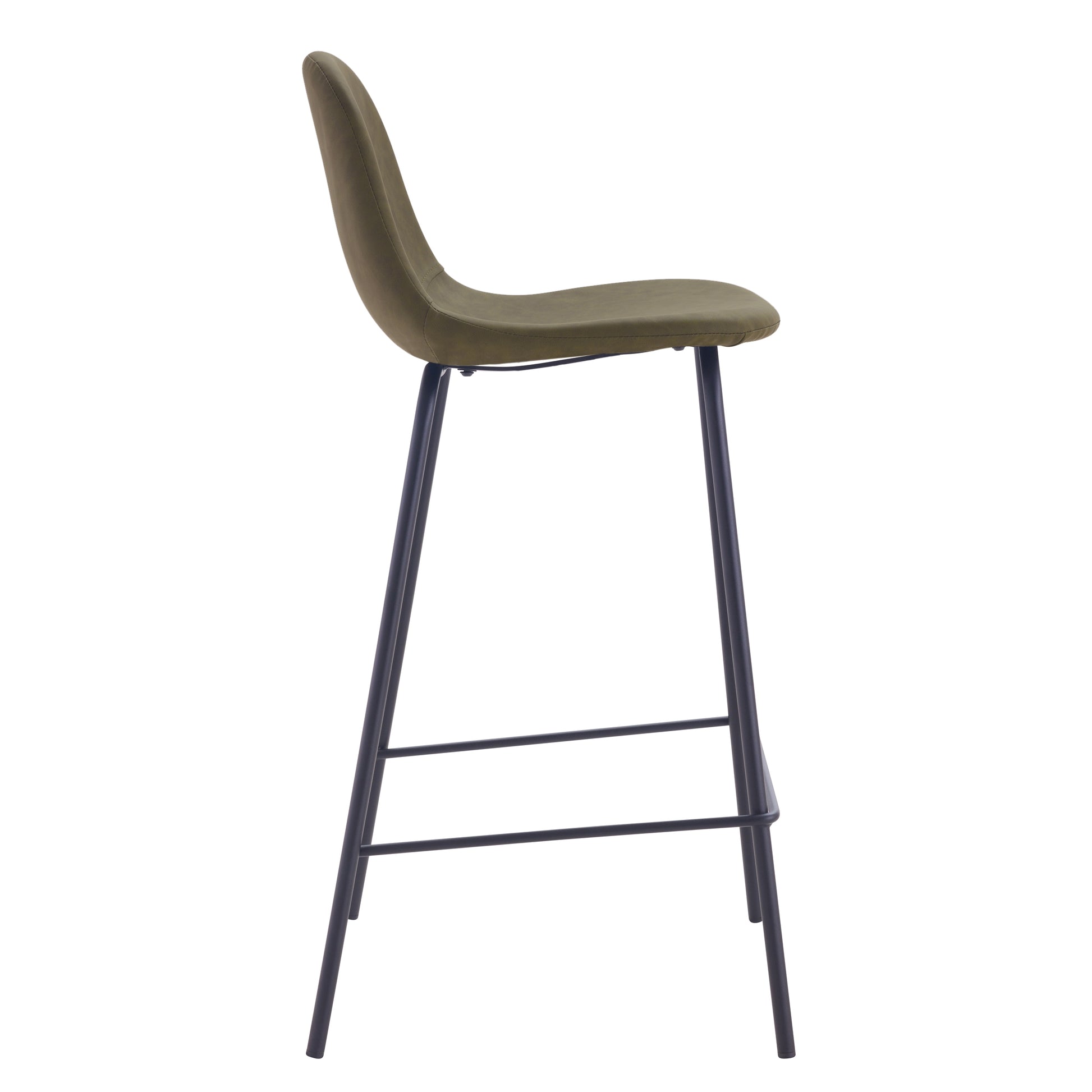 achat chaise de bar confortable kaki pieds metal