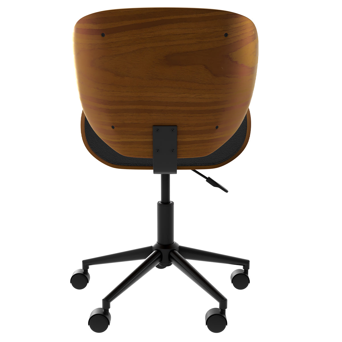 achat chaise de bureau noire rembourr_e pivotante en pu avec hauteur assise reglable