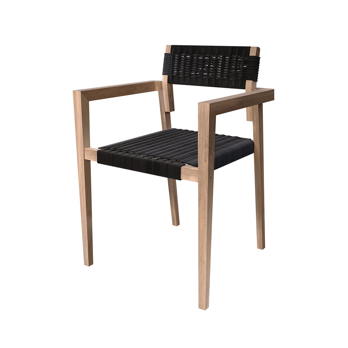 achat chaise de jardin  en teck et resine tressee