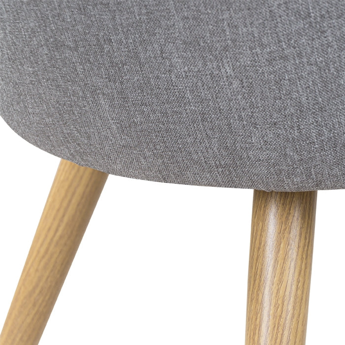 achat chaise en tissu gris clair