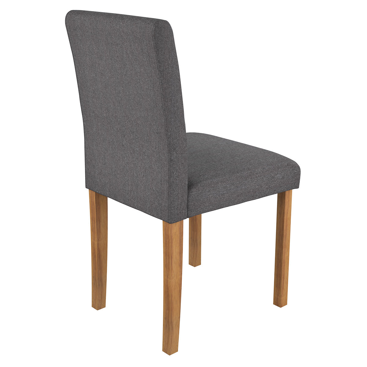 achat chaise en tissu gris fonce et pieds en bois d hevea lot de deux havane