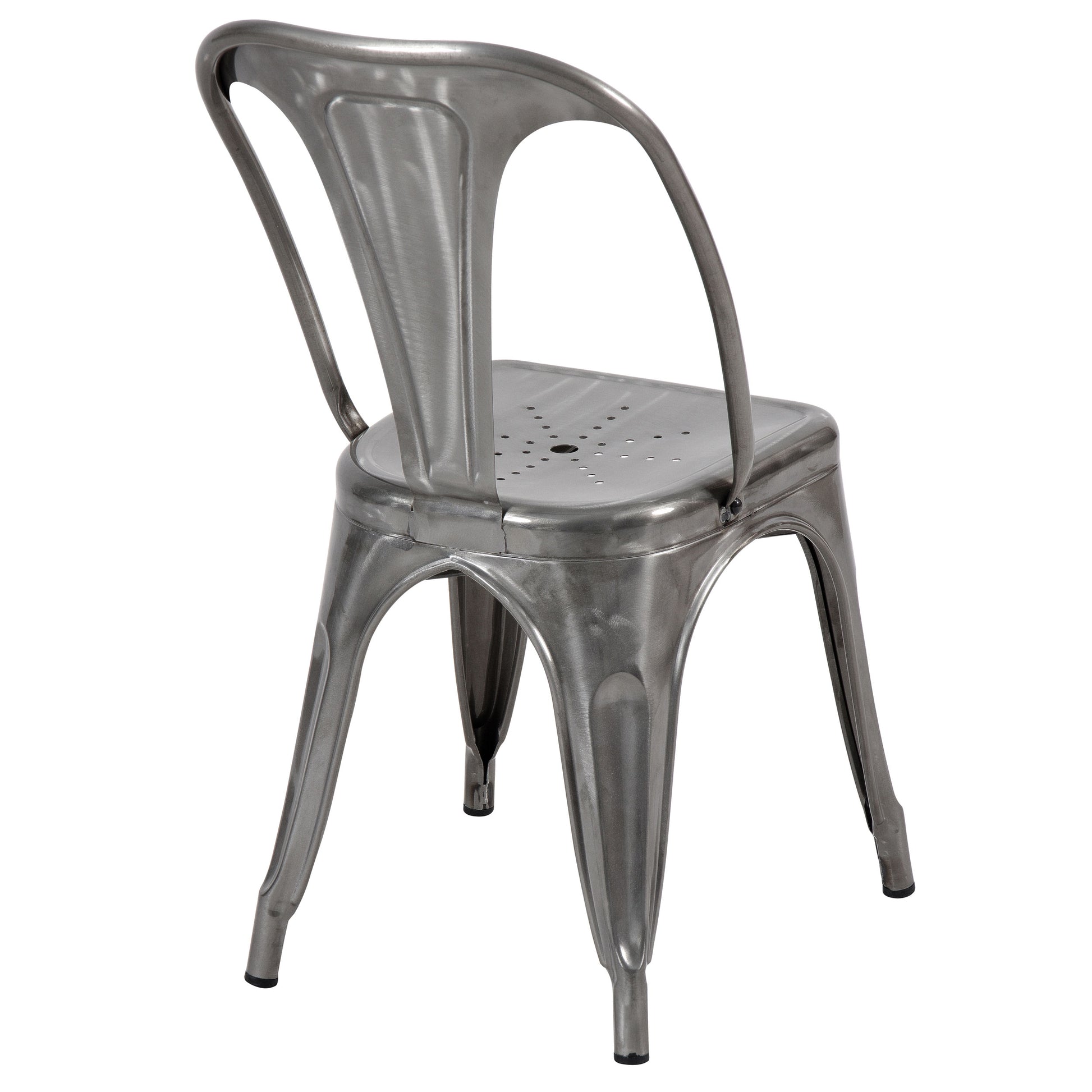 achat chaise gris chrome lot de 2