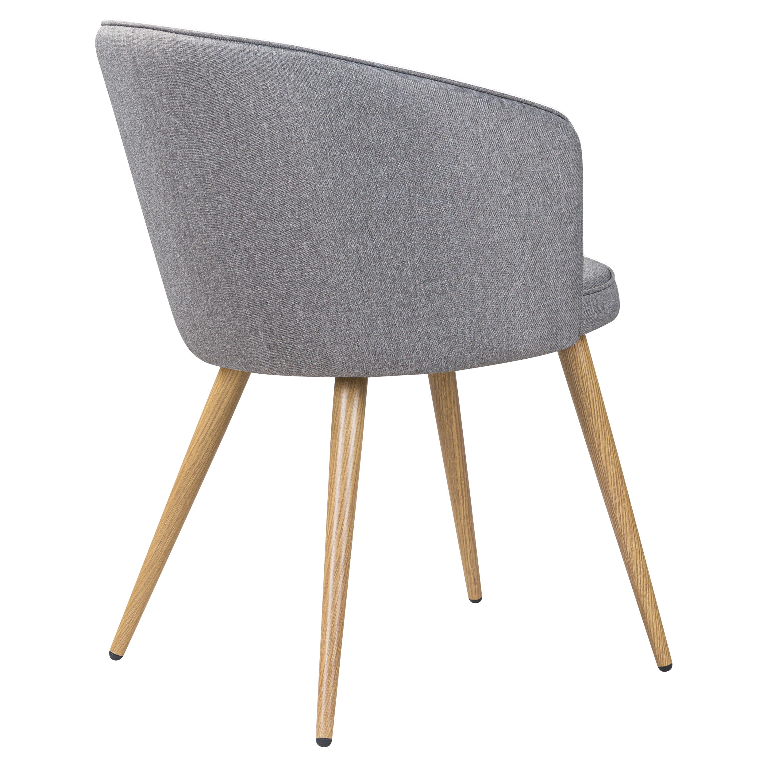 achat chaise scandi assise en tissu gris clair