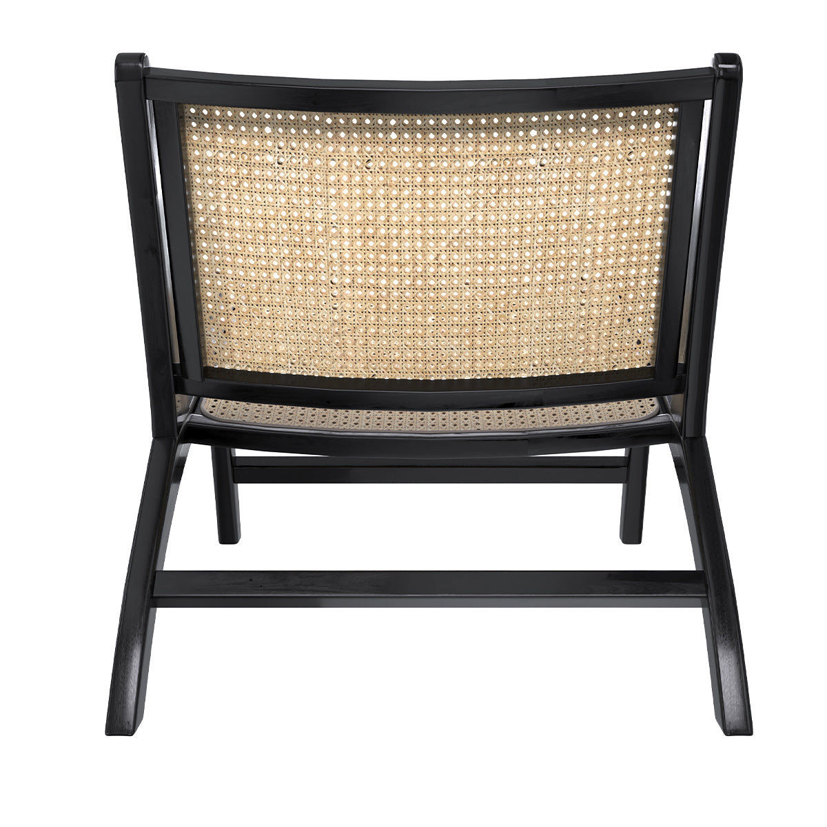 achat fauteuil kilka en teck noir et rotin naturel