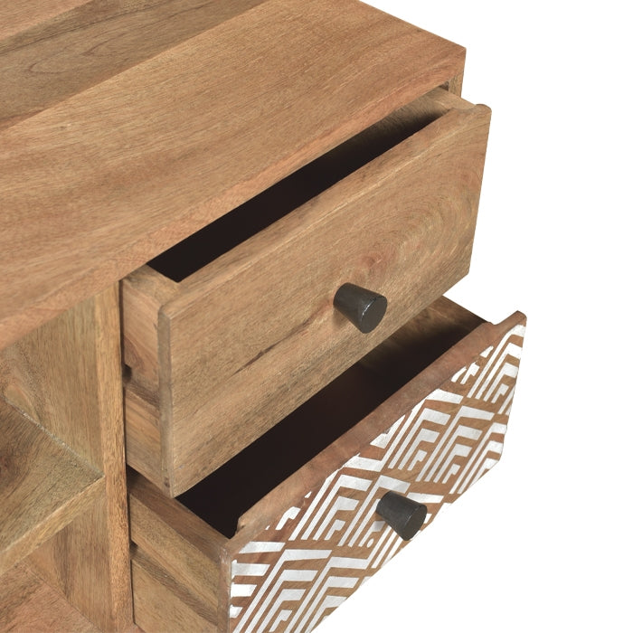 achat meuble tv bois clair brut