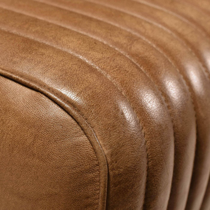 achat tabouret cuir marron vintage