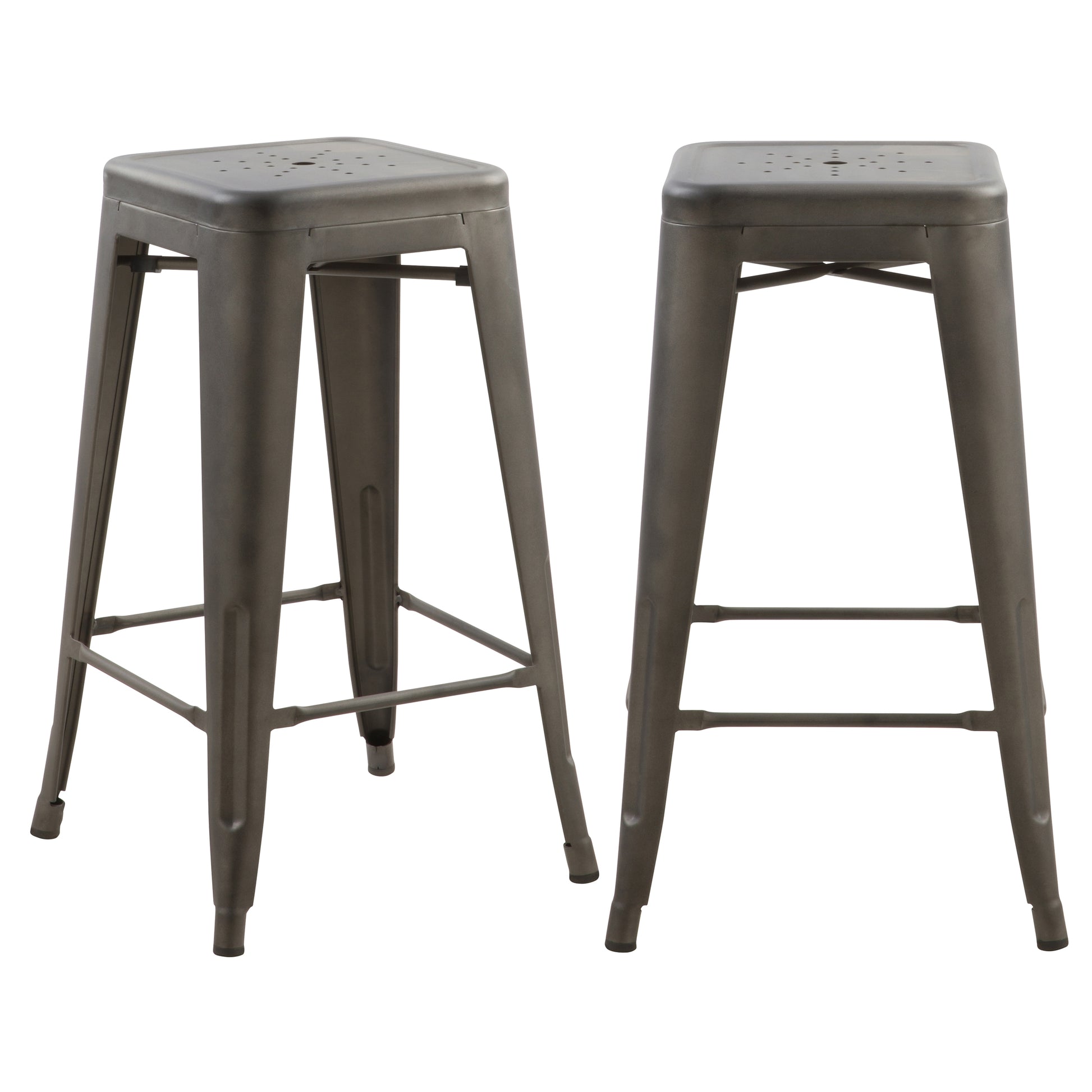 achat tabouret de bar industriel gris mat