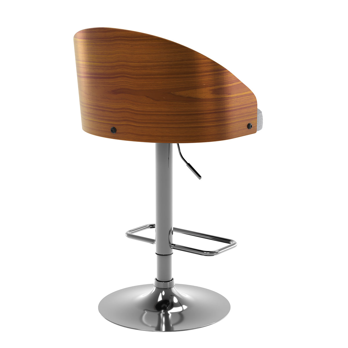 acheter achaise de bar arrondie bois et tissu