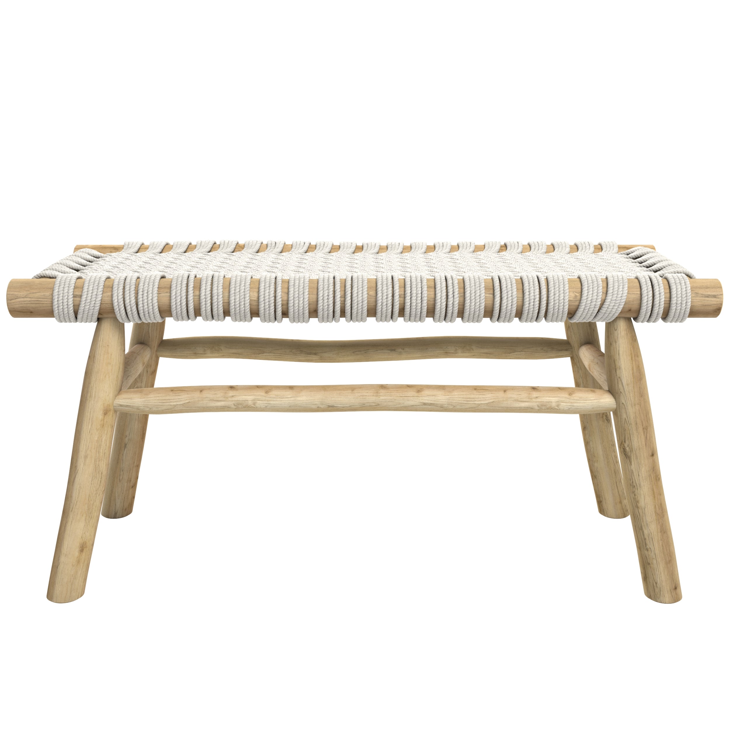 acheter banc ethnique corde beige