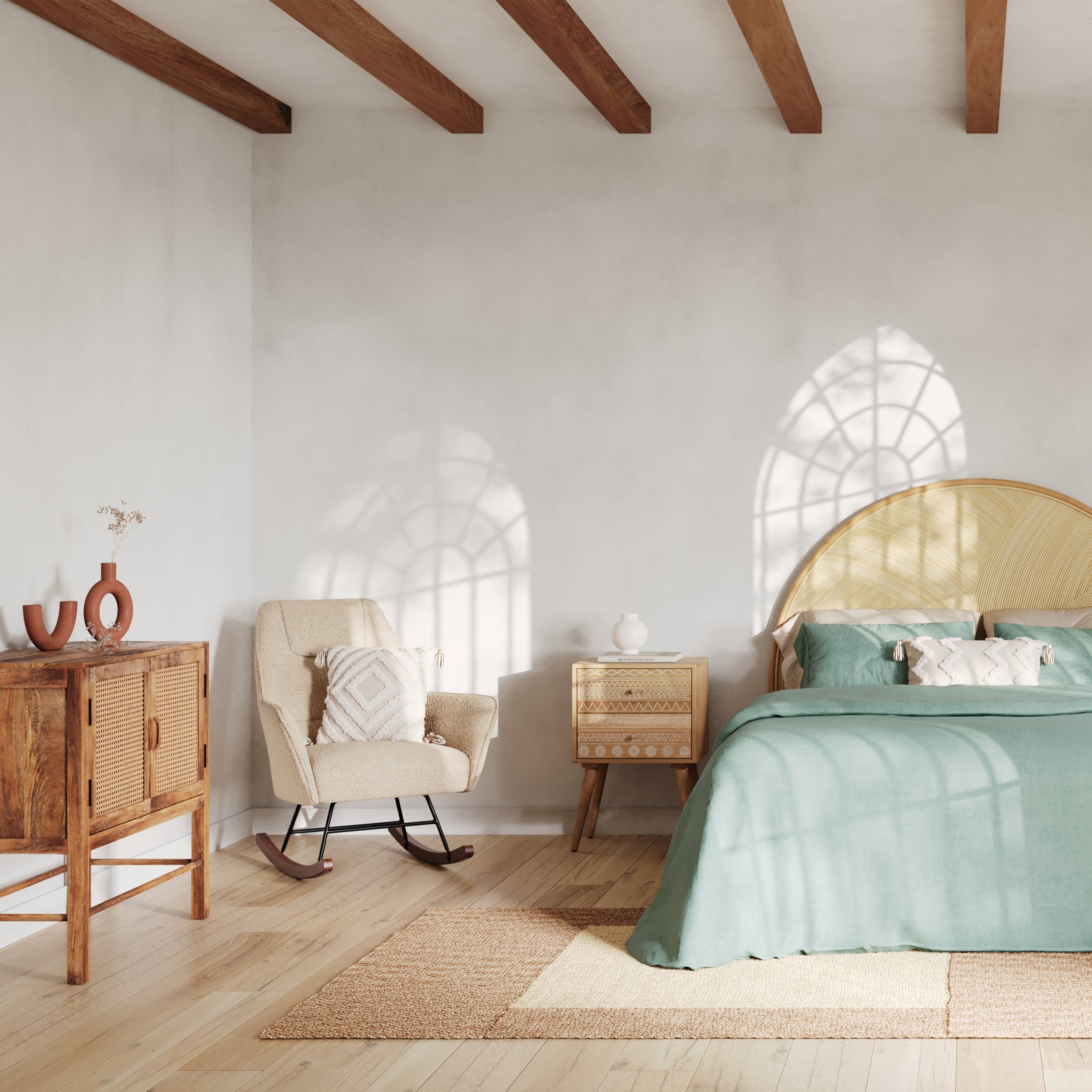 acheter buffet tiki 2 portes en cannage