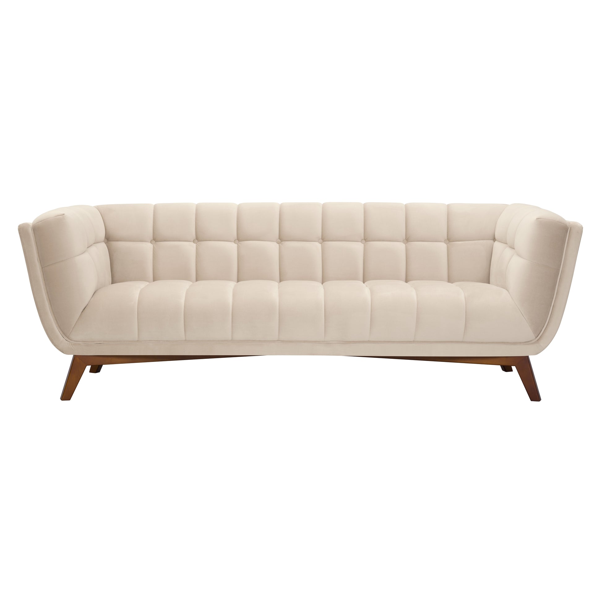 acheter canape 3 places en velours beige