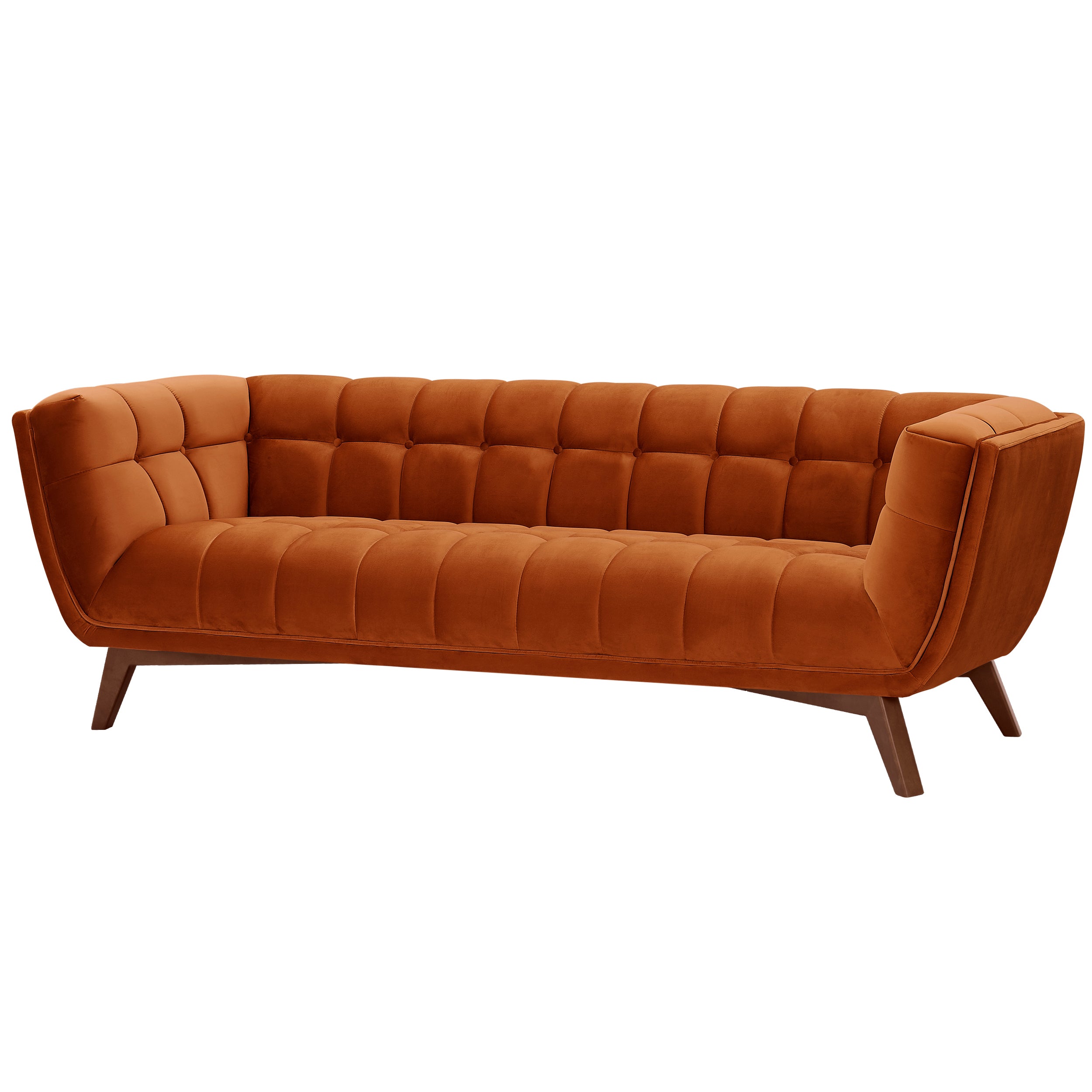 acheter canape 3 places velours bois