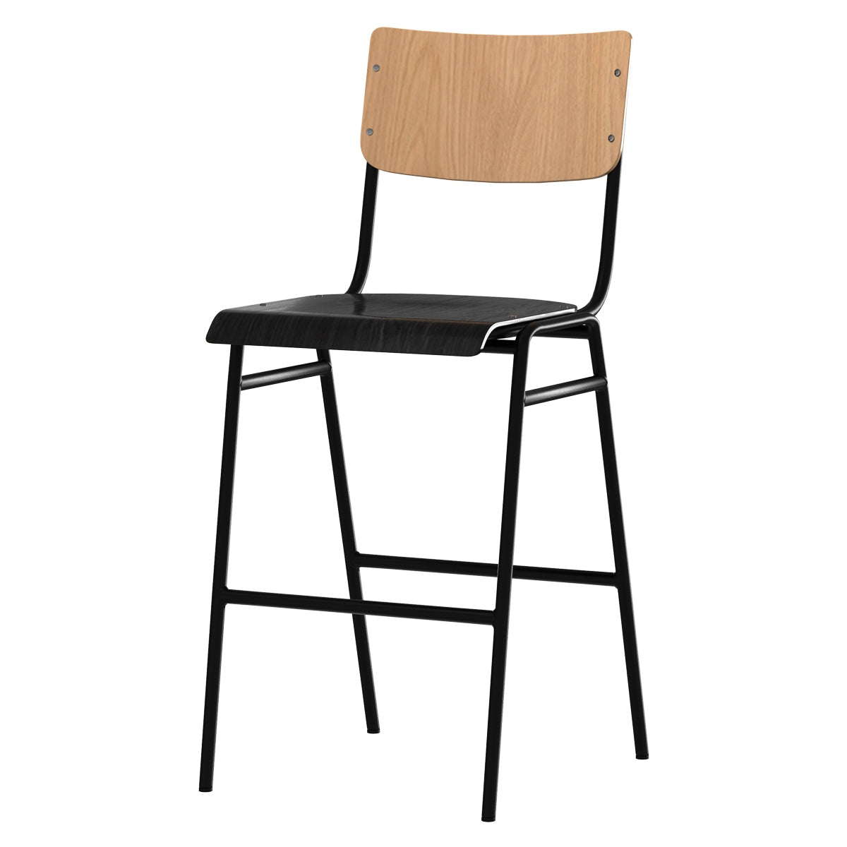 acheter chaise de bar en bois clair et noir