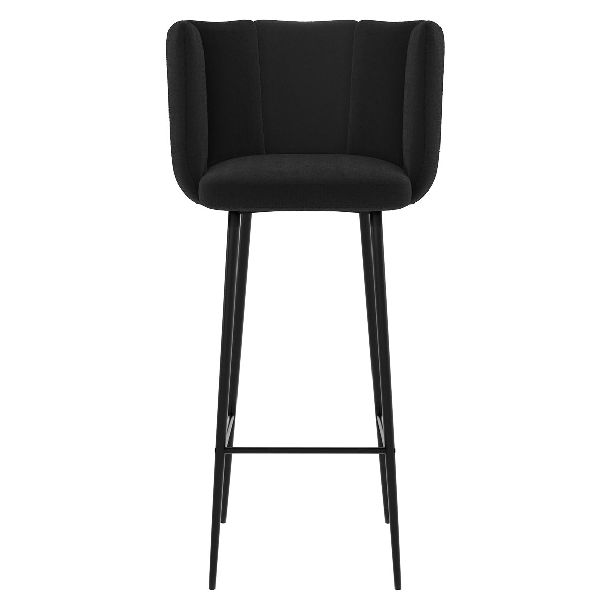 acheter chaise de bar noire molletonnee