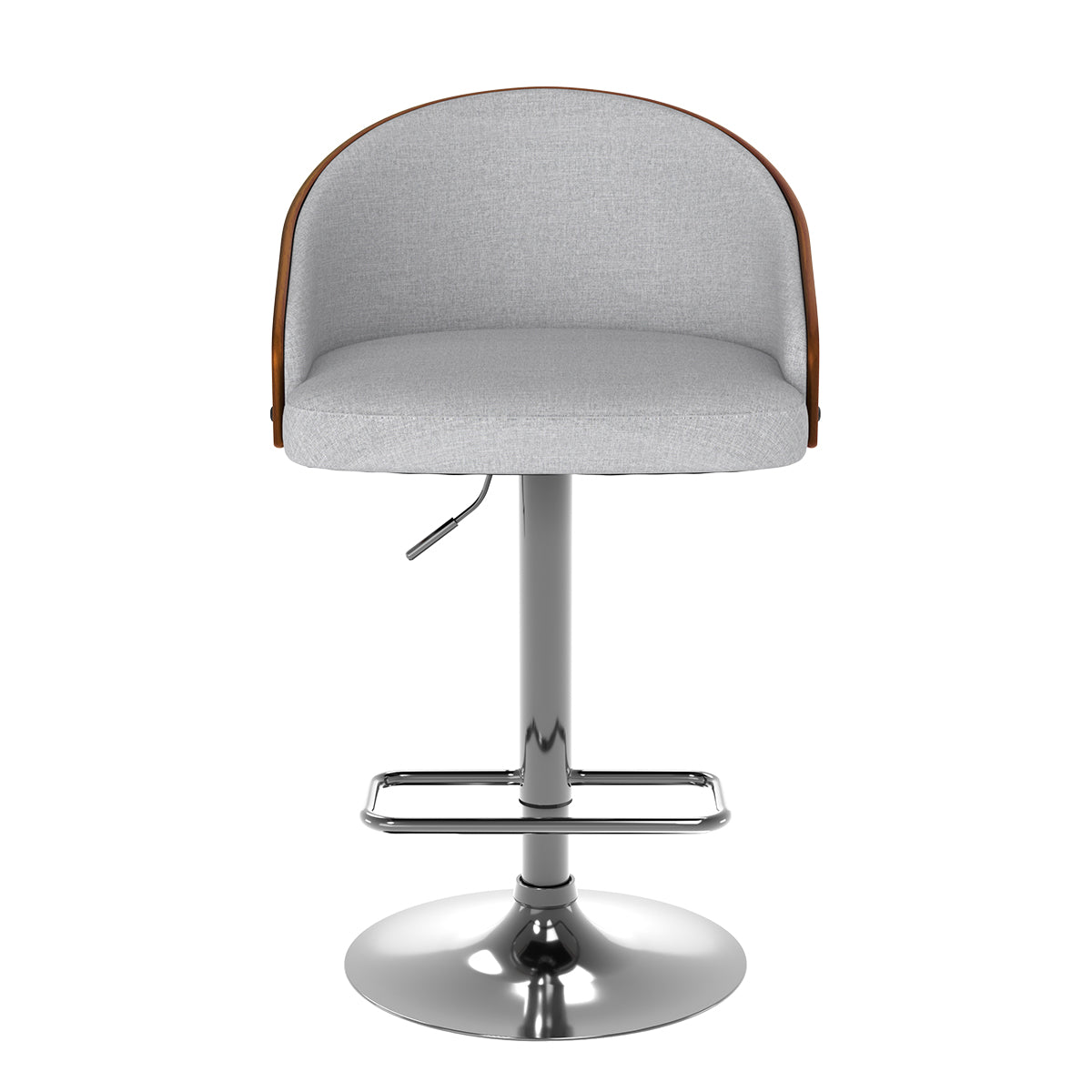 acheter chaise de bar pivotante en tissu gris