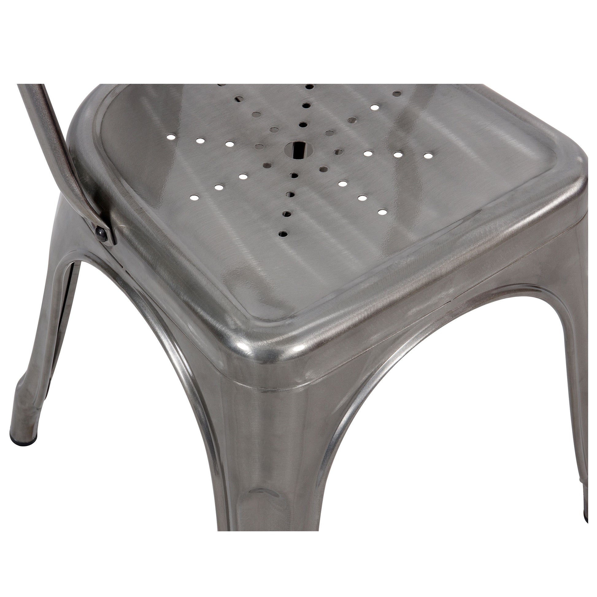 acheter chaise deco moderne gris chrome