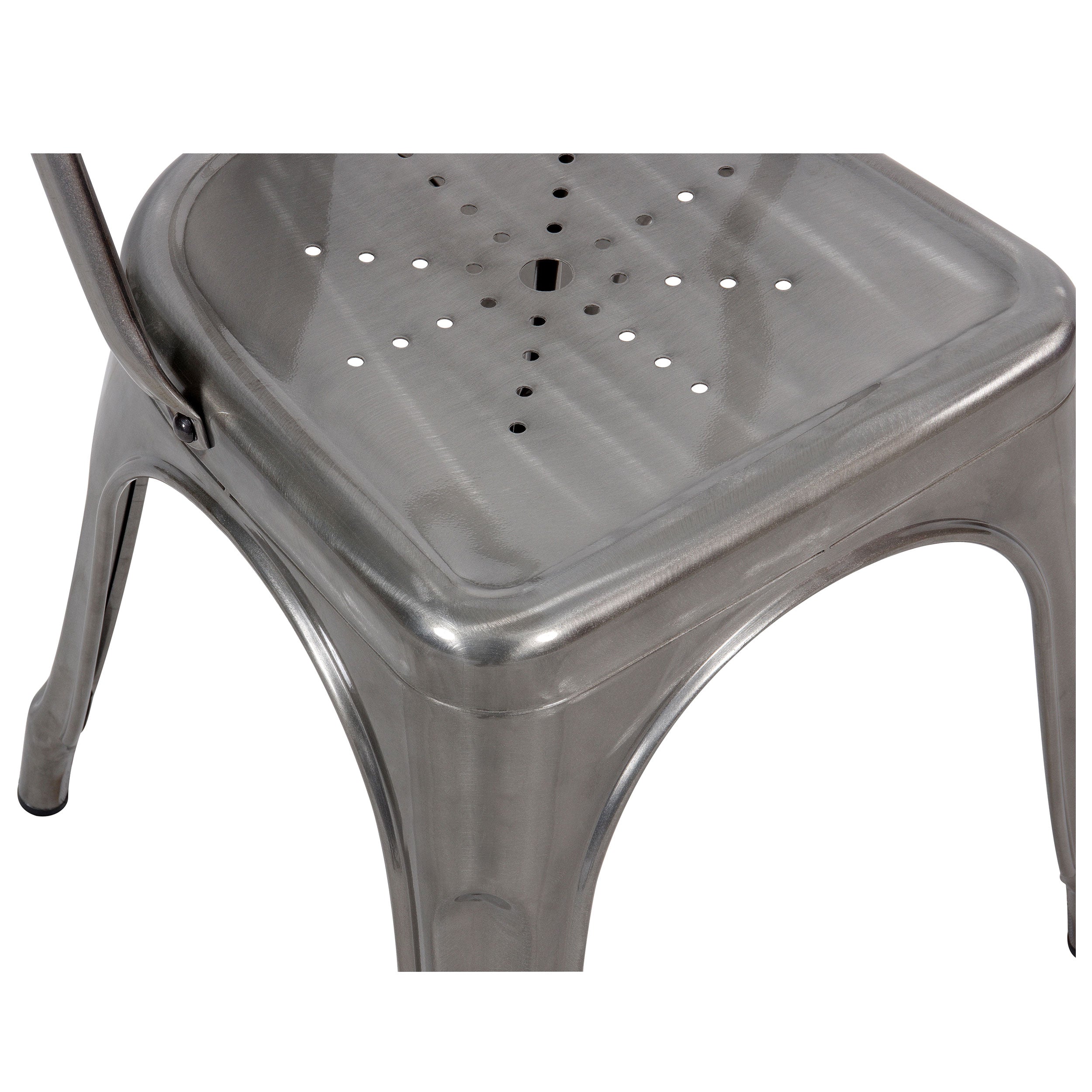 acheter chaise deco moderne gris chrome