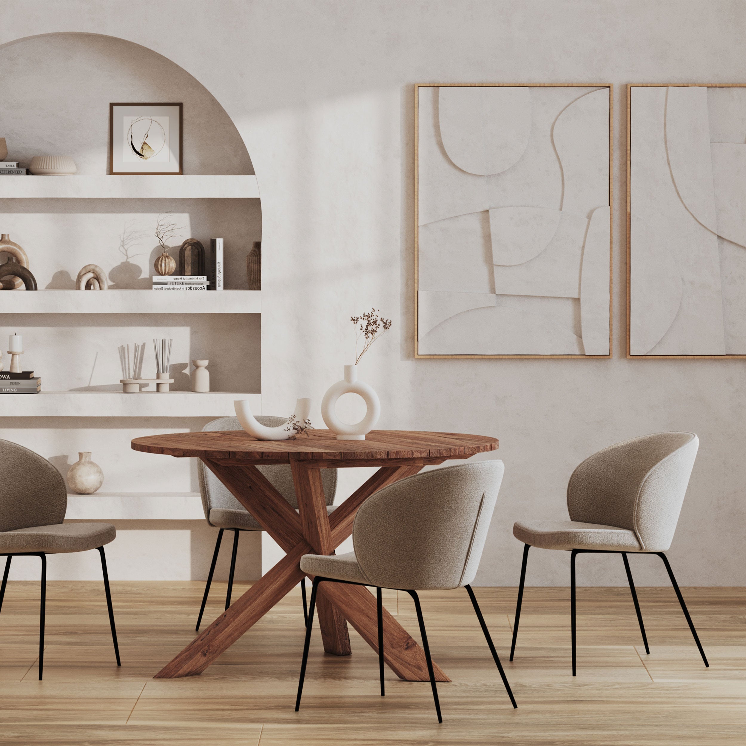 acheter chaise groom en bouclette beige lot de 2