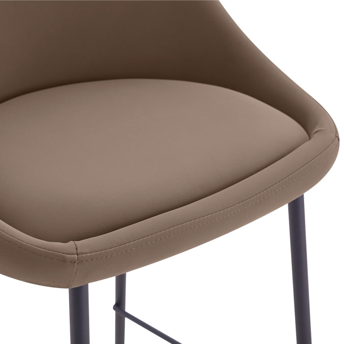 acheter chaise haute design marron synthetique