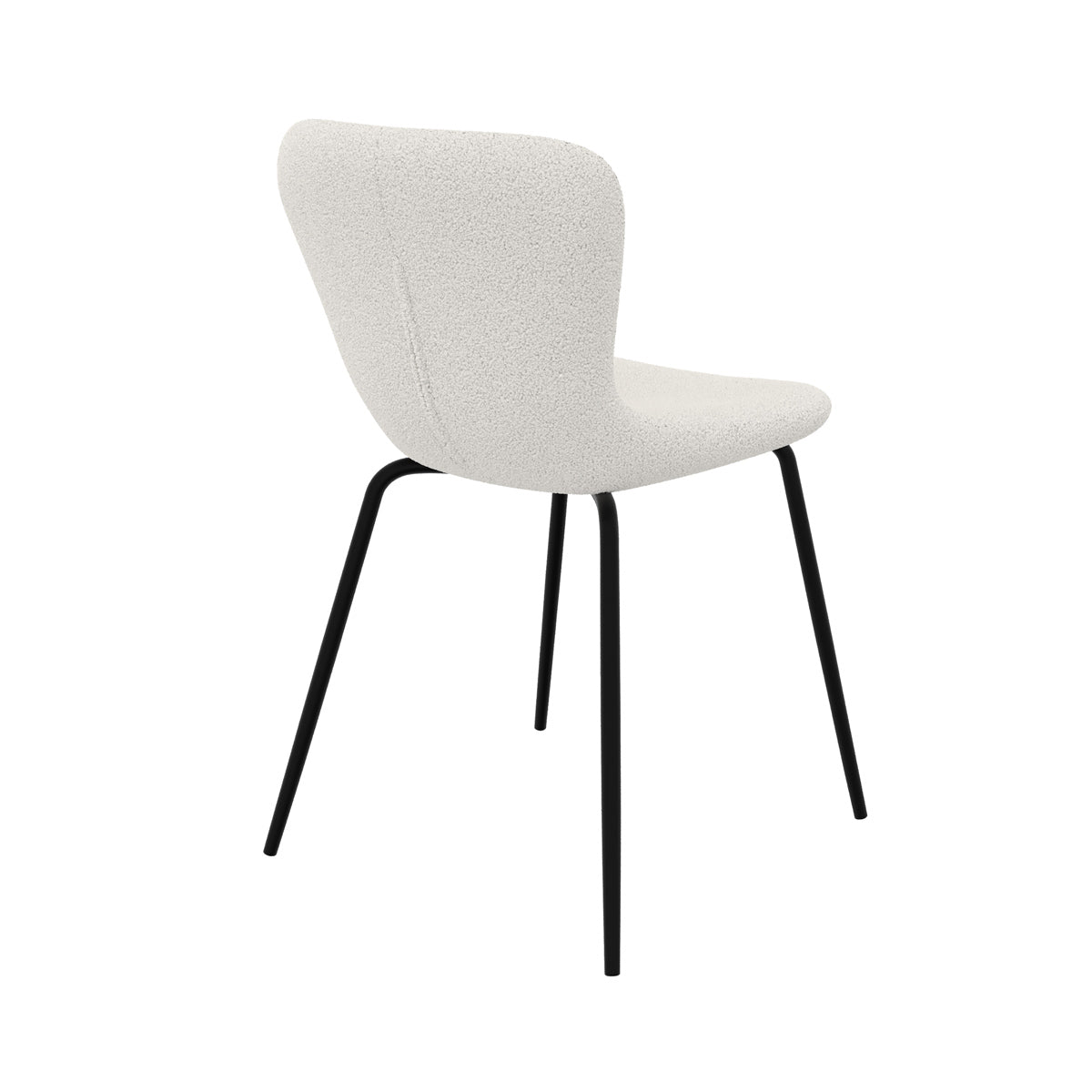 acheter chaise lot de 2 effet laine bouclette koko