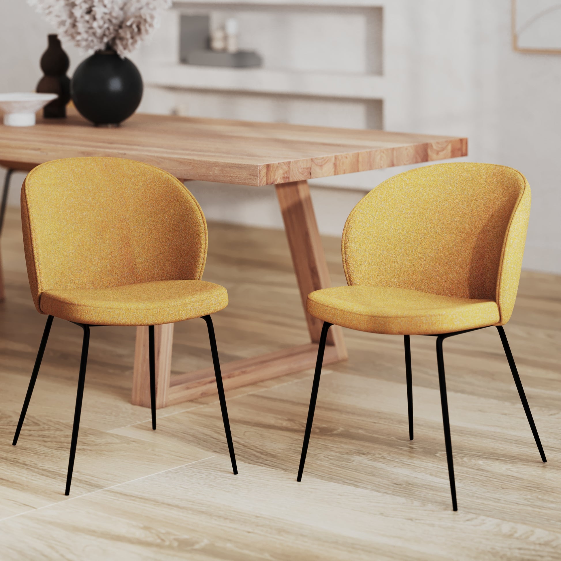 acheter chaise lot de 2 jaune groom