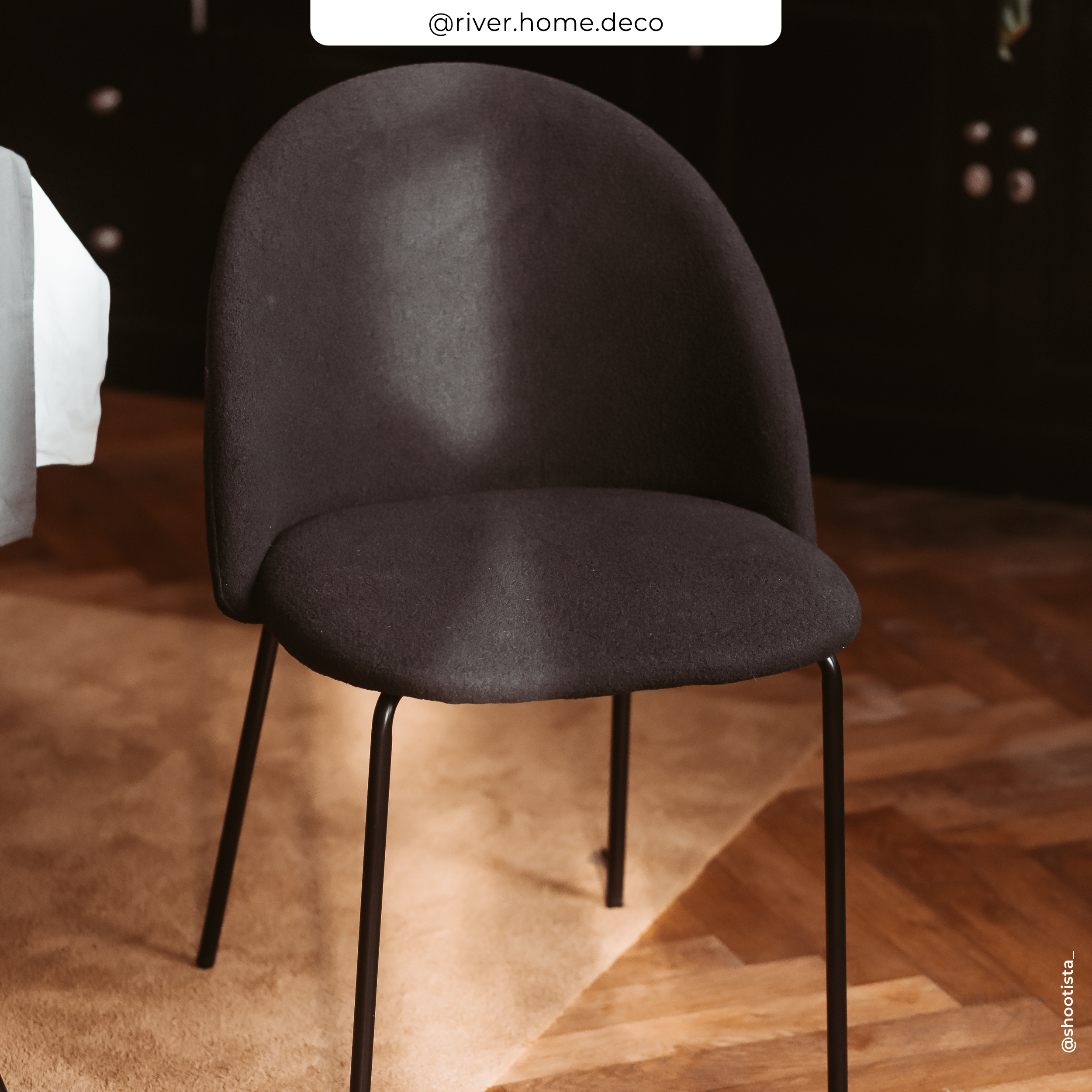 acheter chaise noire laine bouclette ugc