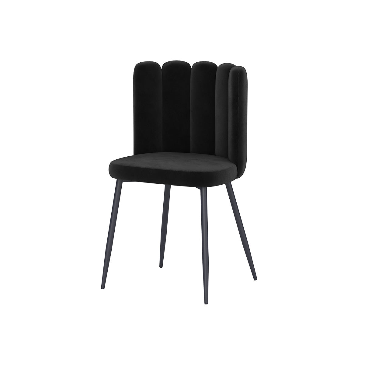 acheter chaise noire velours pieds metal