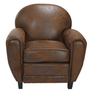 acheter fauteuil club marron cuir vieilli