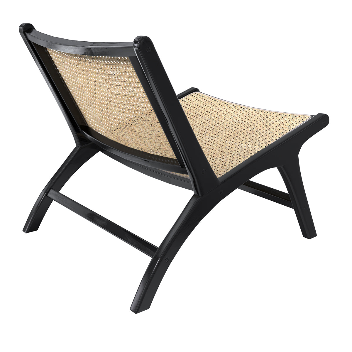 acheter fauteuil kilka en teck noir et rotin naturel