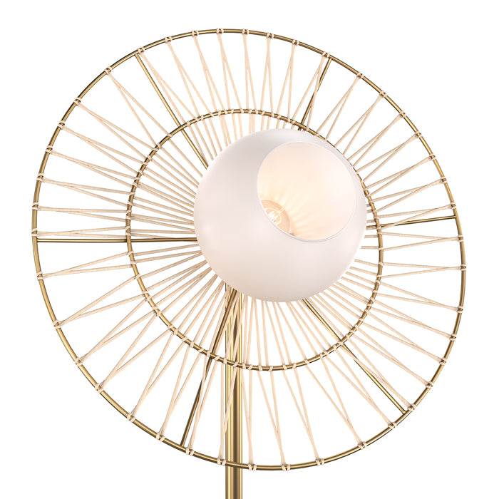 acheter lampadaire en metal dore bandia