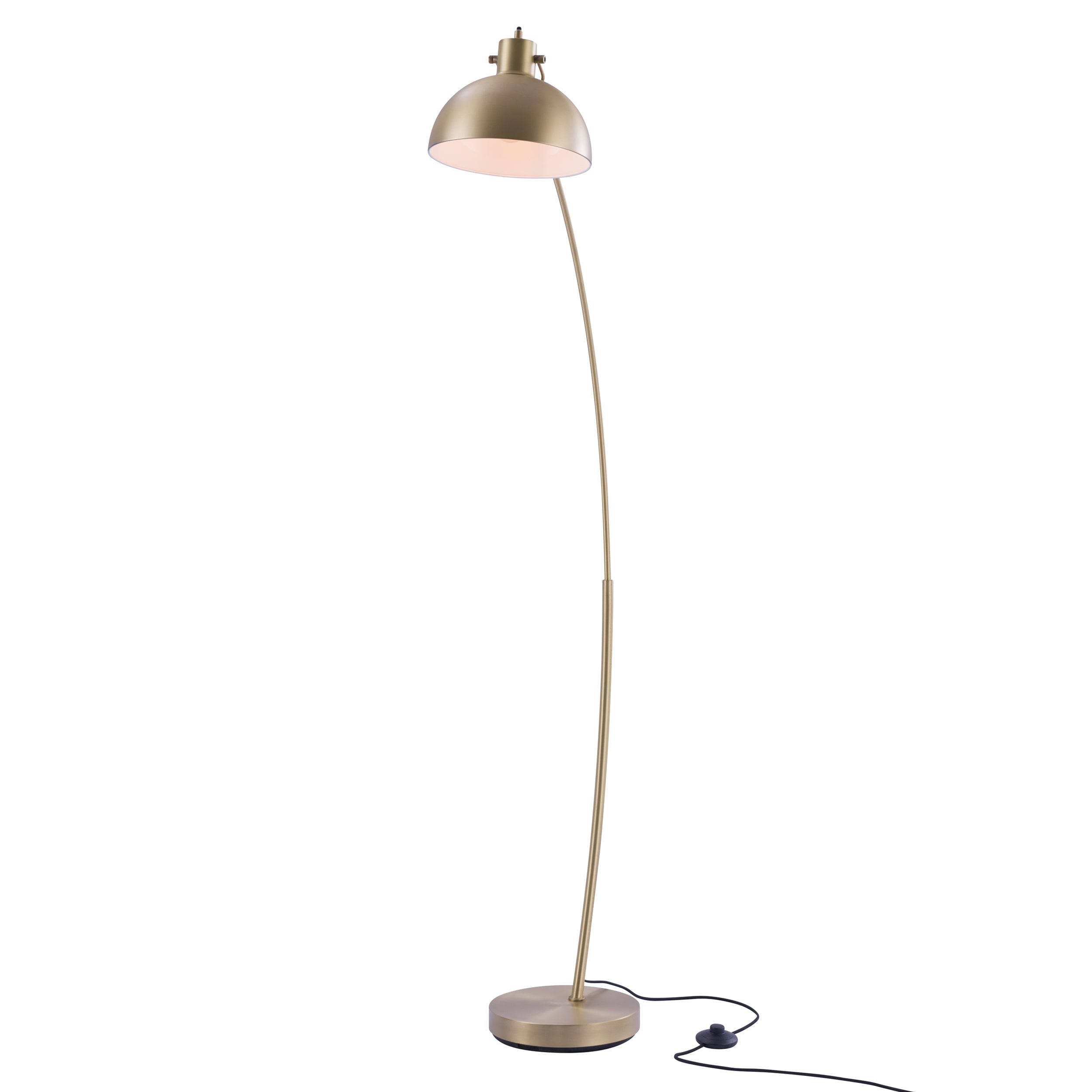 acheter lampadaire en arc dore metal