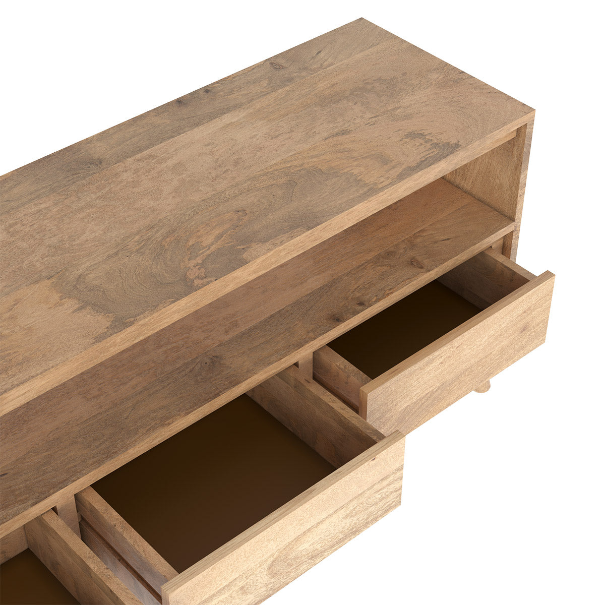 acheter meuble tv trois tiroirs bois de manguier edgar