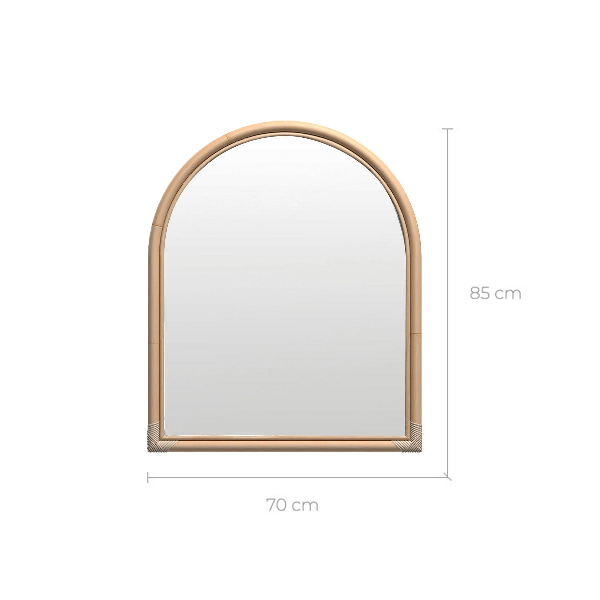 acheter miroir arondie en bois