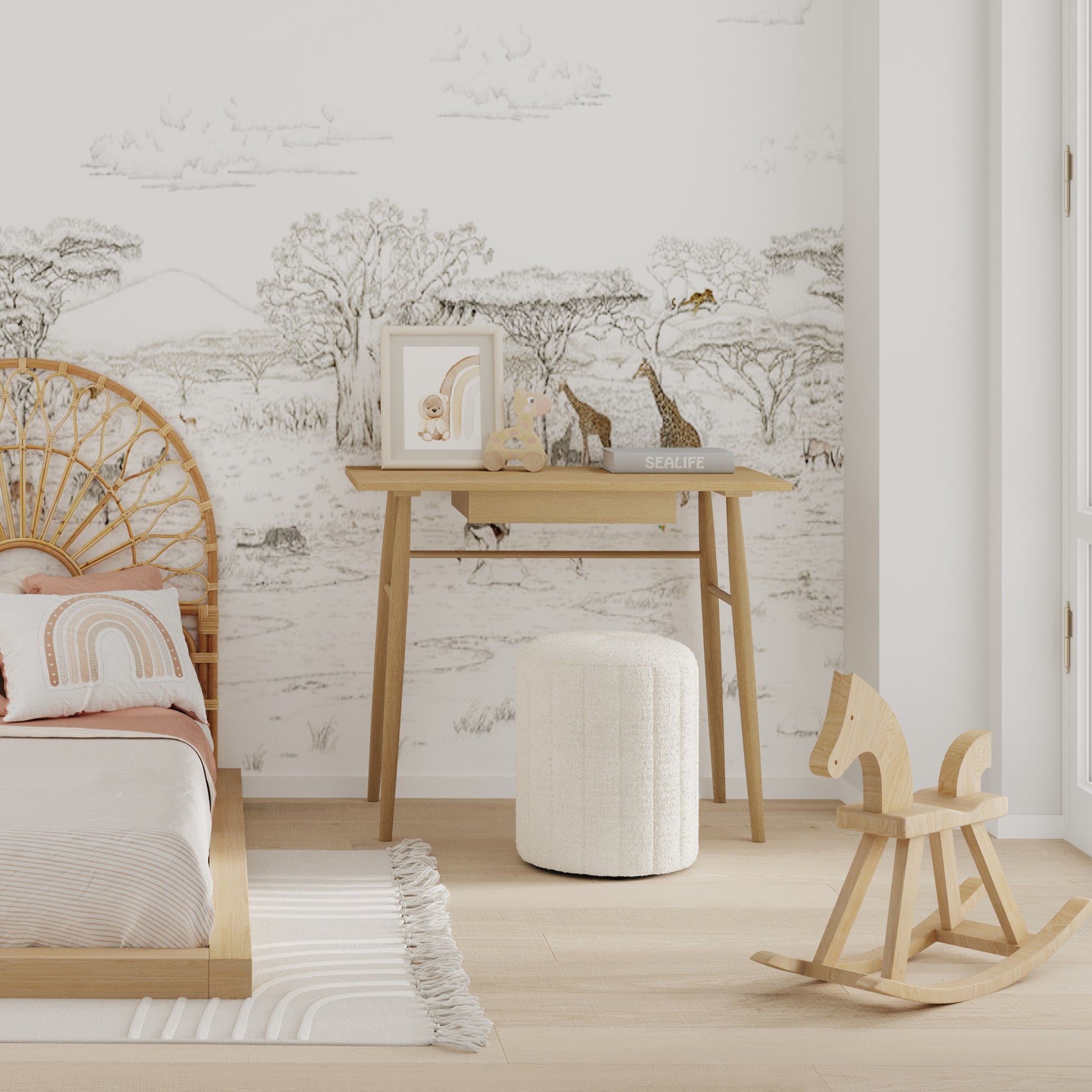 acheter pouf eva bouclette blanche