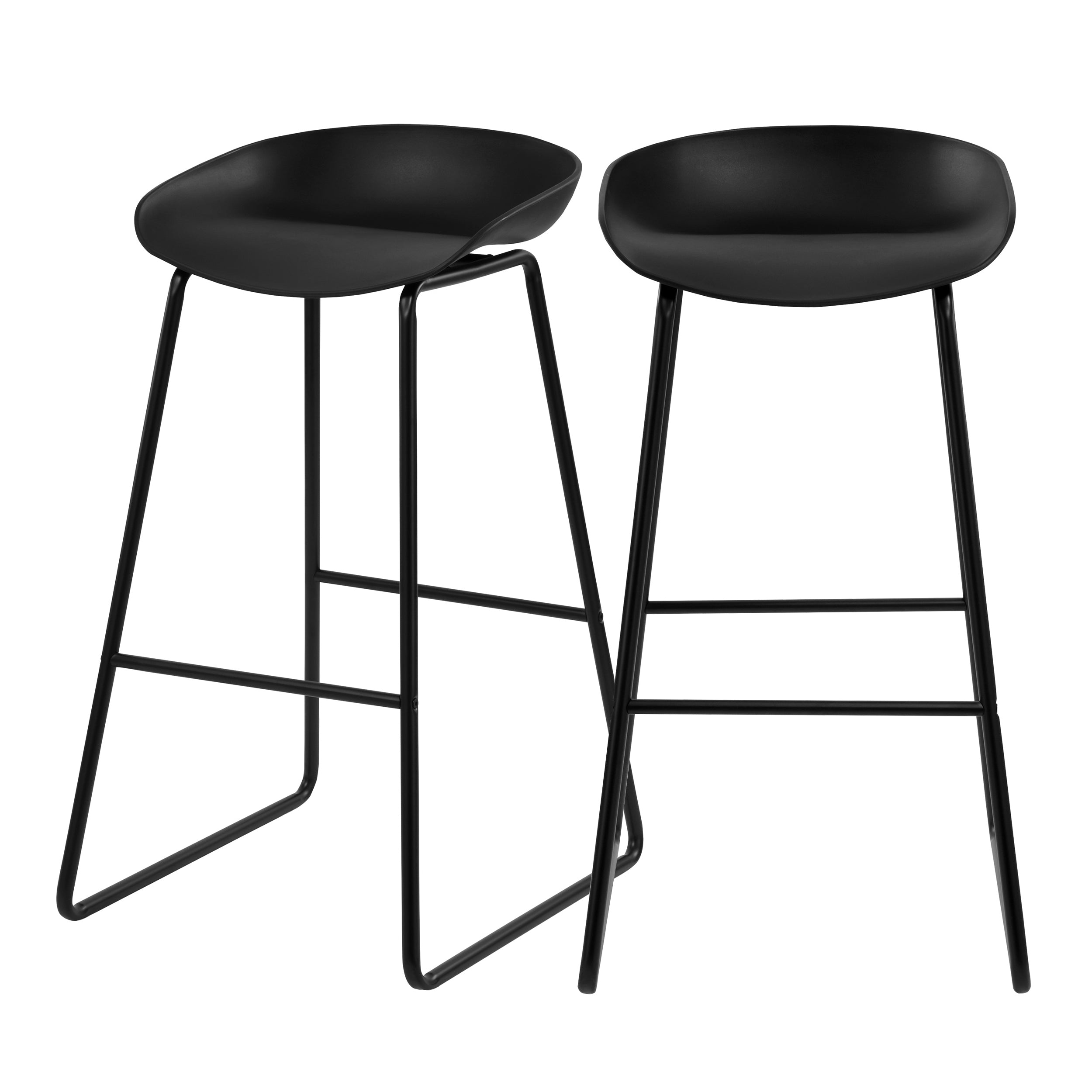 acheter tabouret de bar noir metal lot de deux