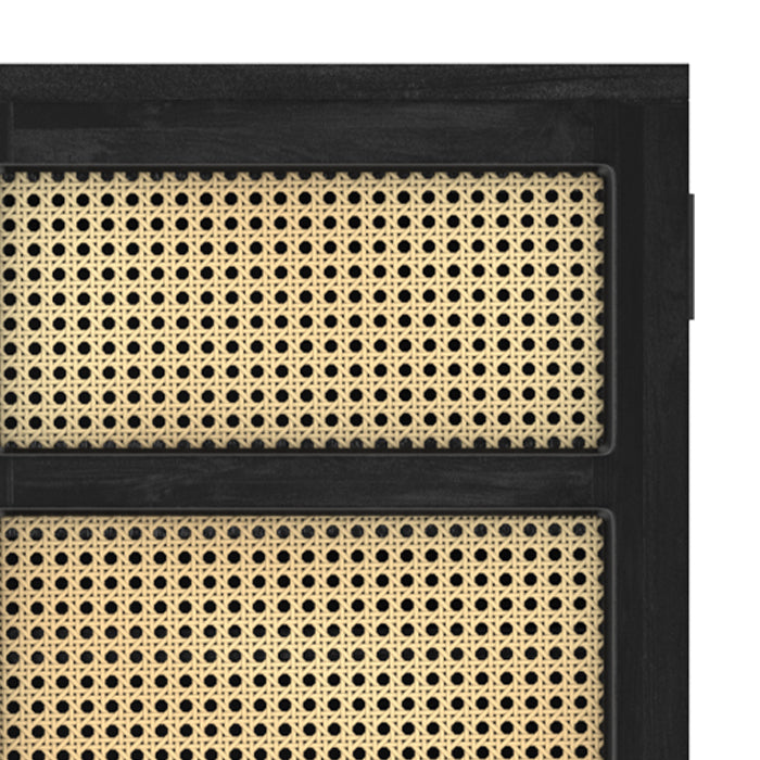 armoire noire shellona 2 portes et pieds en metal dore