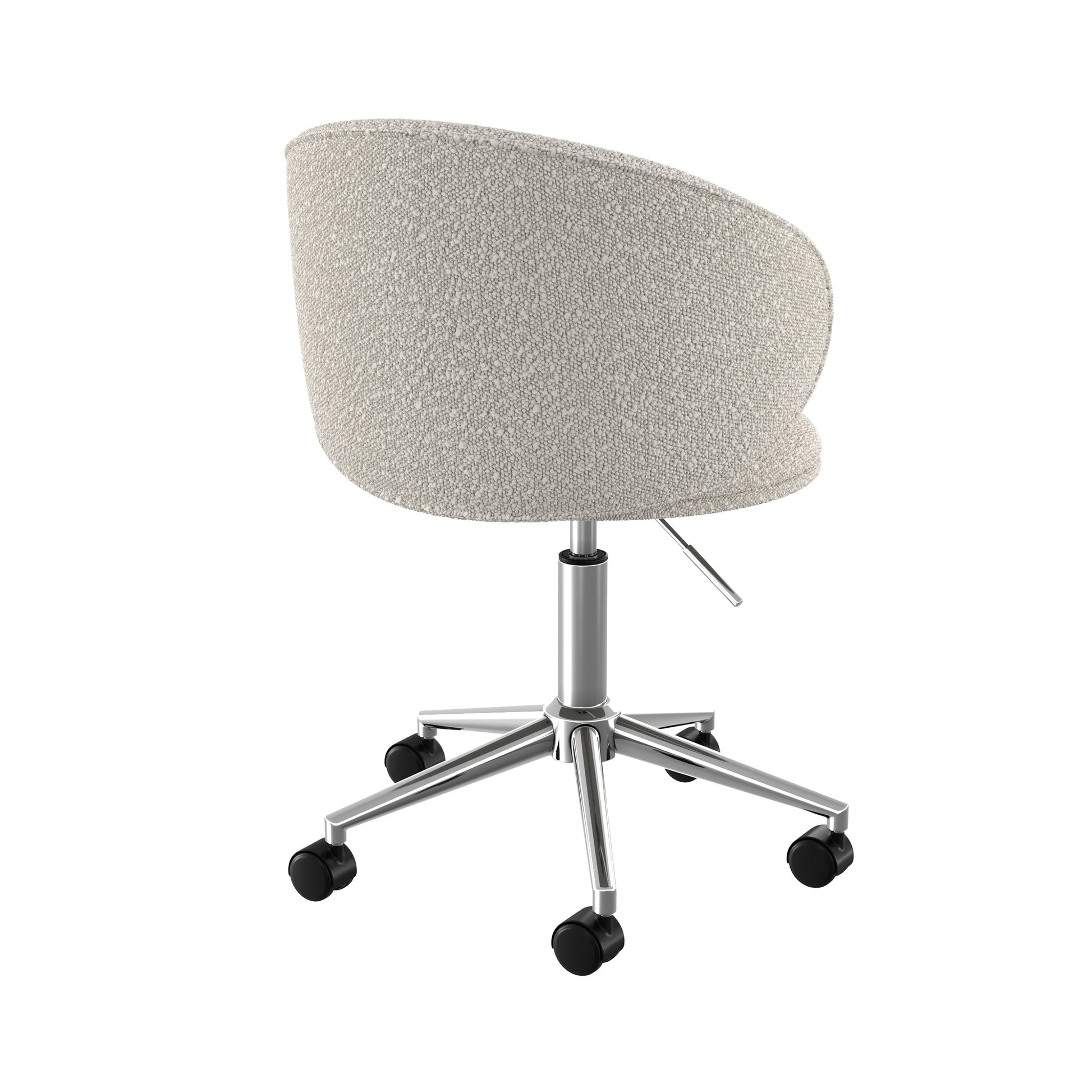 aurore chaise de bureau pivotante reglable tissu boucle blanc_1