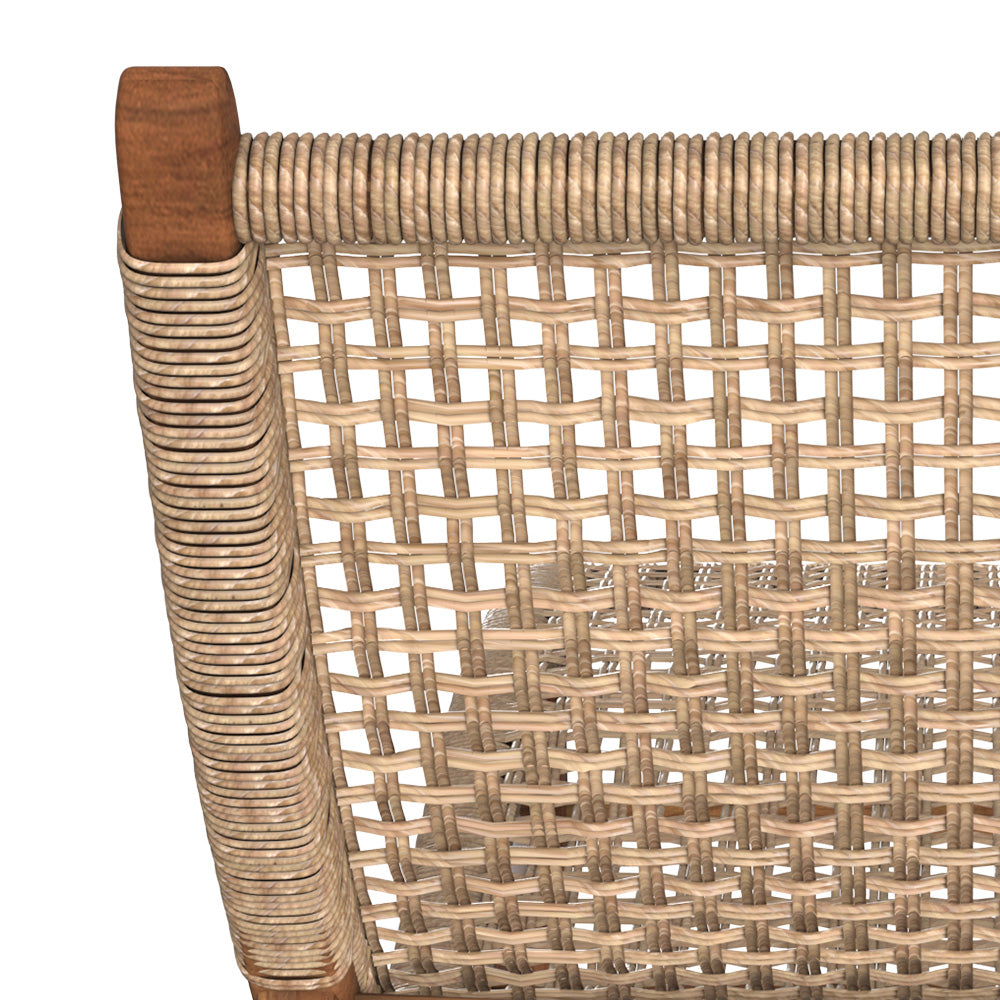 bruna transat bois teck et jacinthe d eau synthetique