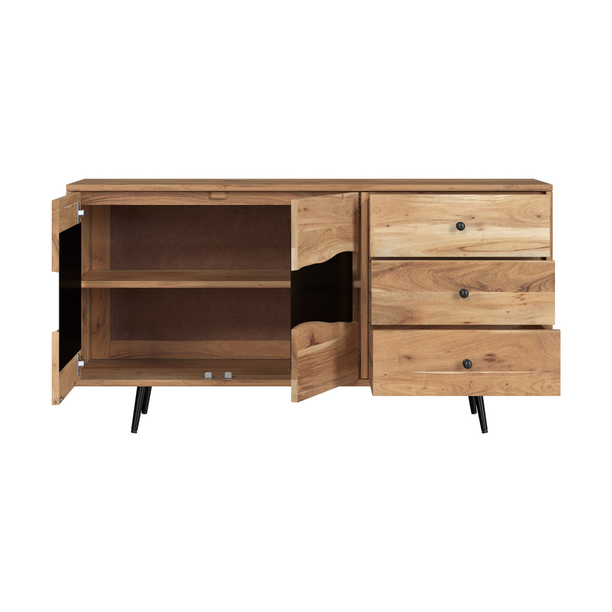 buffet avec rangement pratique alabama en bois