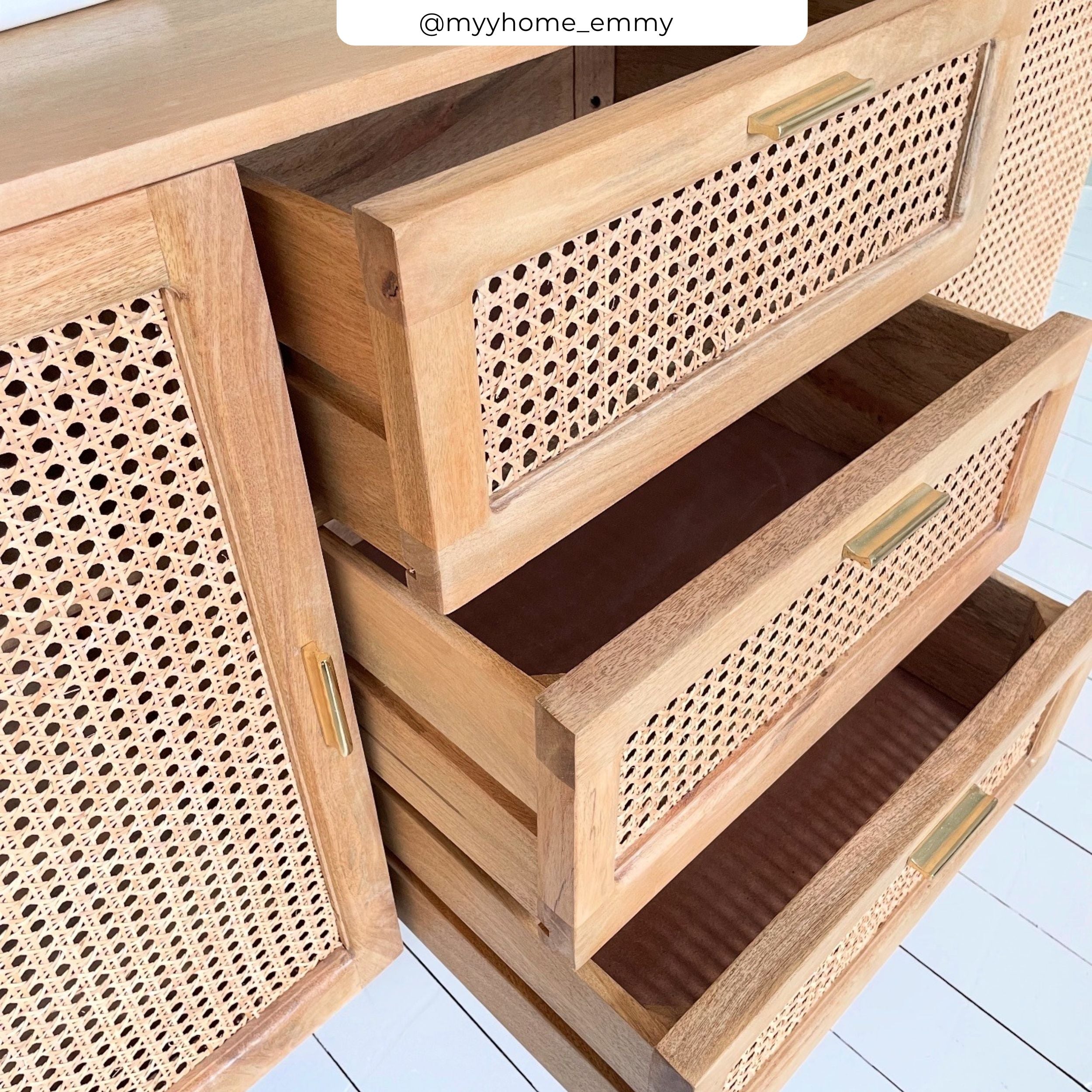 buffet bois et cannage wava rdv deco