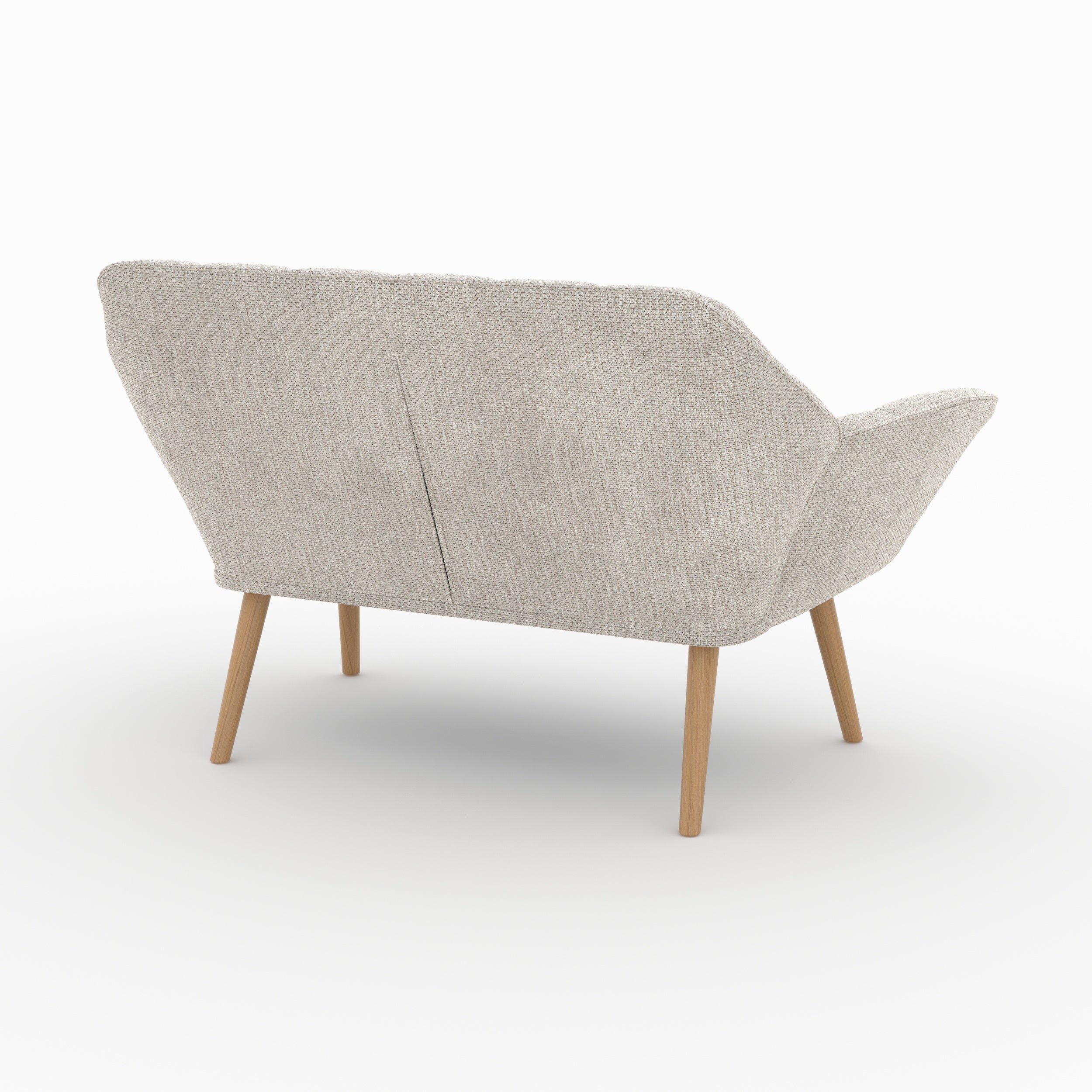 canape 2 places en tissu texture gris clair simba