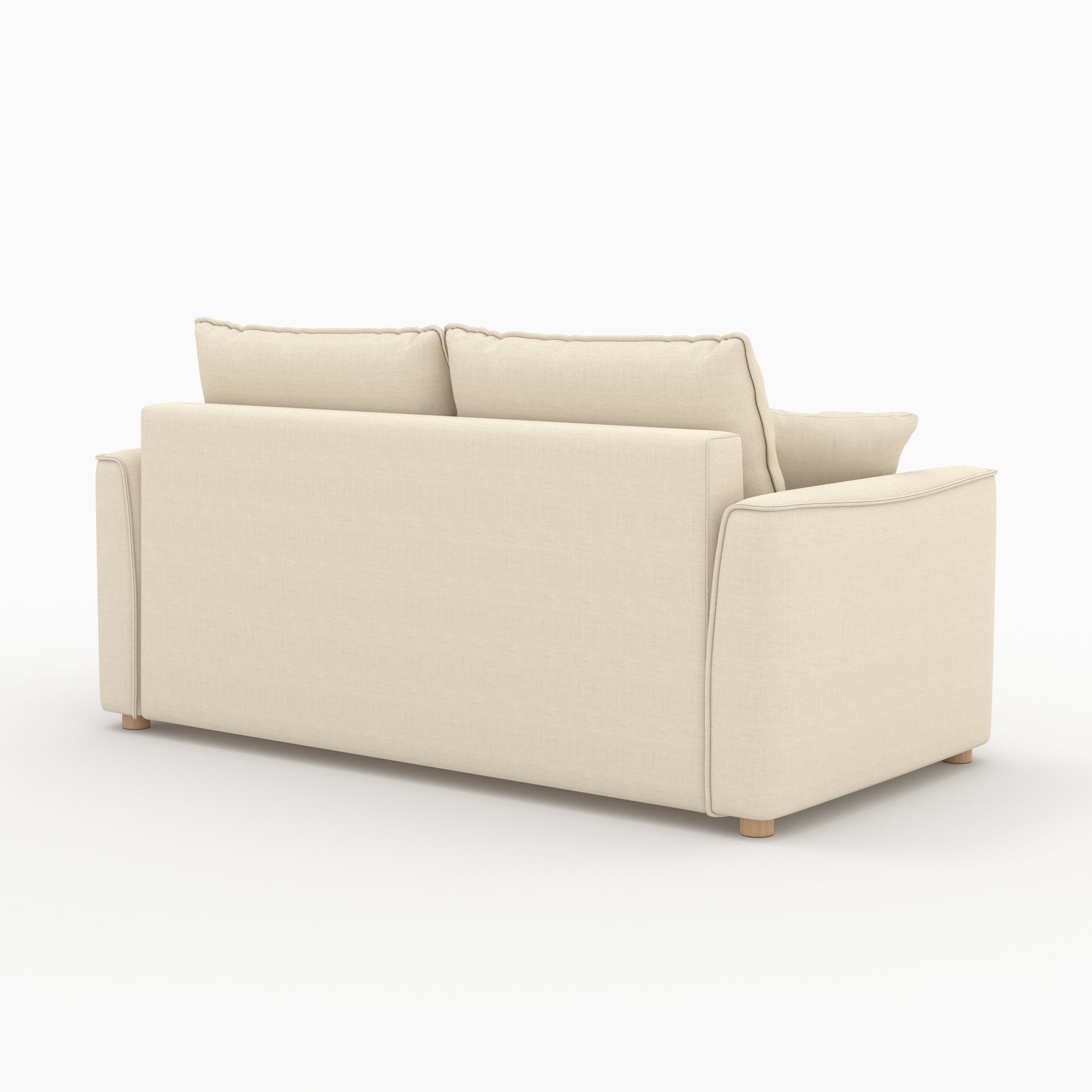 canape convertible olympe 2 places en tissu texture beige