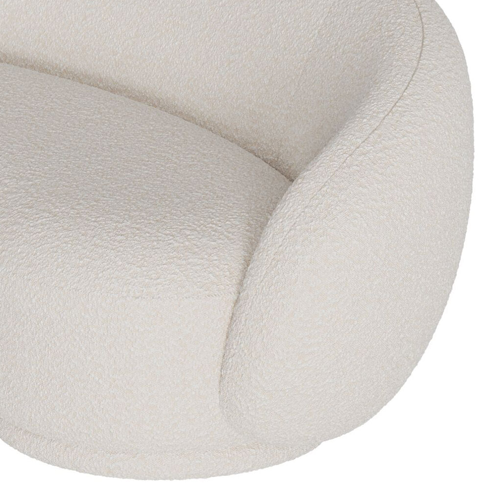 canape en tissu boucle blanc 3 places nova
